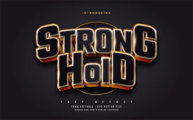 Metni kalın siyah ve altın renginde, 3 boyutlu kabartma efektli. Düzenlenebilir Metin Biçimi Efekti