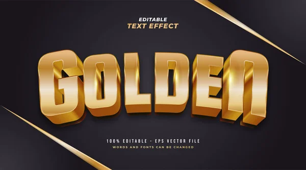 Luxury Golden Text Style Embossed Effect Editable Text Style Effect — Stock Vector