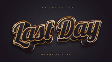 3B Siyah ve Altın Metin Efekti