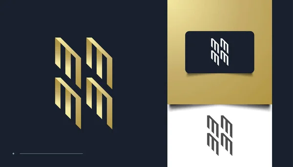 Начальный Шаблон Логотипа Буквы Дизайн Mmm Подходит Мультимедиа Технологий Креативных — стоковый вектор
