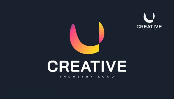 Streszczenie Kolorowe Litery Logo Design Wstępna Identyfikacja — Wektor stockowy