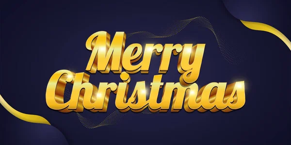 Joyeux Noël Saluant Texte Avec Luxe Lettrage Effet Brillant — Image vectorielle