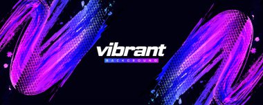 Renkli Grunge Fırça Vuruşları ve Yarıtonlama Efekti ile Soyut Spor Arkaplanı. Banner, Poster veya Spor, Spor, Spor ve Diğer Etkinlikler İçin Kapak Şablonları