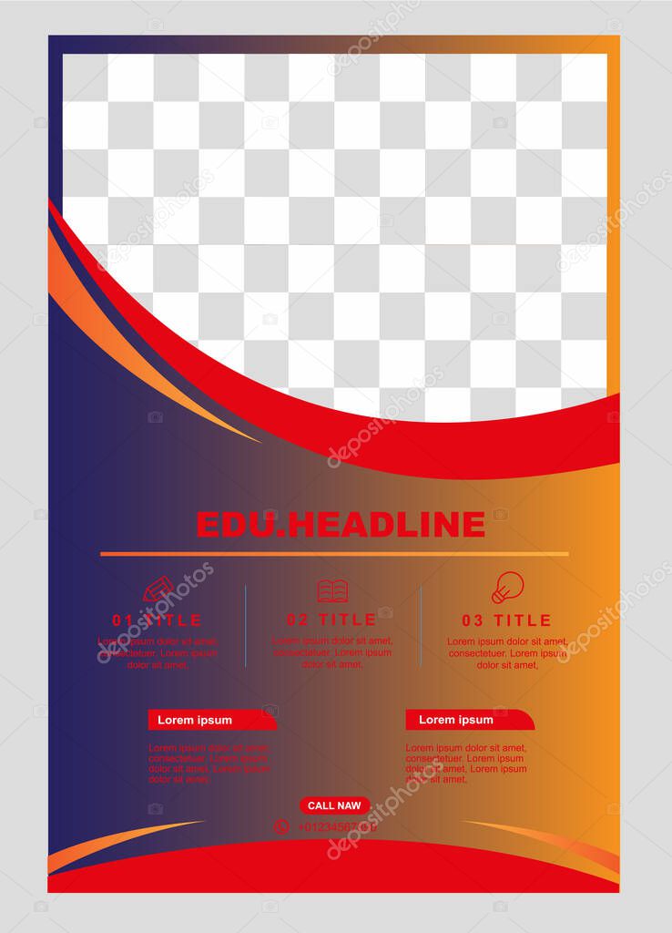 colorful education poster template design