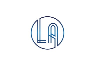 Baş Monogram Harf L Logo Tasarım Vektör Şablonu. L A Harfi Logo Tasarımı