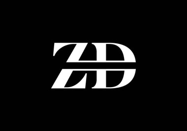 Baş Monogram Harf Z D Logo Tasarım Vektör Şablonu. Şirket İş Kimliği için Grafik Alfabesi Sembolü