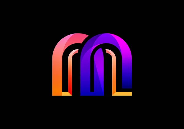 Plantilla Inicial Diseño Logotipo Letra Moderna — Archivo Imágenes Vectoriales