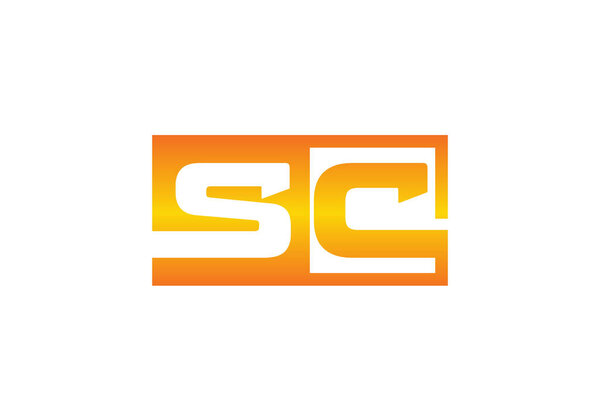 Initial Monogram Letter S C Logo Design Vector Template. S C Letter Logo Design