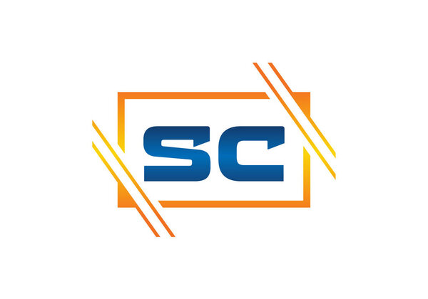 Initial Monogram Letter S C Logo Design Vector Template. S C Letter Logo Design