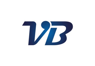 İlk Monogram Harf V B Logo Tasarım Vektör Şablonu. V B Harfi Logo Tasarımı
