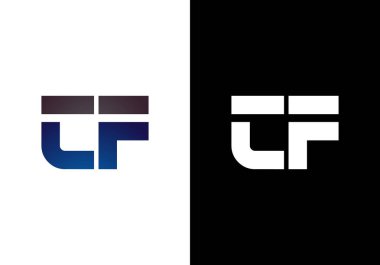 TF Mektup Logosu Tasarımı. Yaratıcı T F Harfleri simge vektörü.