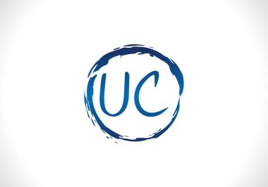 U C Harf Logosu Tasarımı. Yaratıcı U C Harfleri simge vektörü.