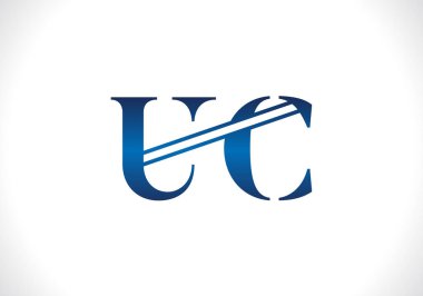 U C Harf Logosu Tasarımı. Yaratıcı U C Harfleri simge vektörü.