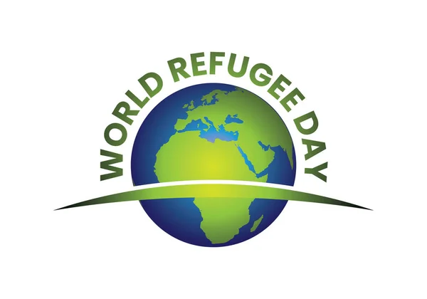 Journée Mondiale Des Réfugiés Illustration Vectorielle Convient Pour Carte Vœux — Image vectorielle