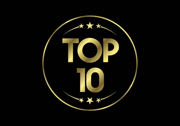 Top Ranking Mejor Los Mejores Rangos Parte Superior Signo Oro — Archivo Imágenes Vectoriales