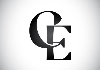 C E Başlangıç Harfi Logo tasarım vektör şablonu, Şirket İş Kimliği için Grafik Alfabe Sembolü
