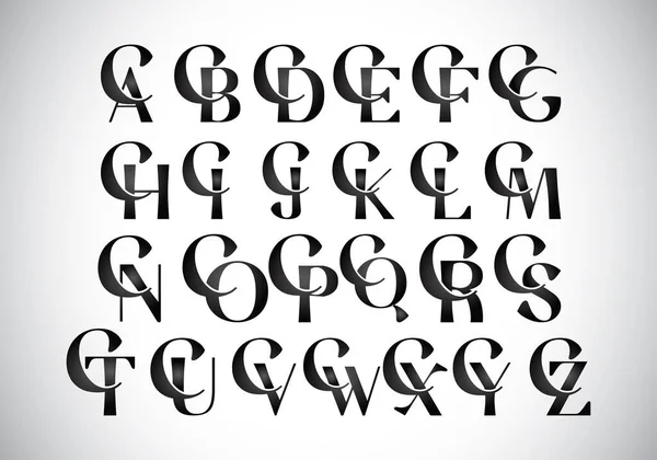 Und Andere Buchstaben Des Alphabets Monogramm Grafisches Alphabet Symbol Für — Stockvektor