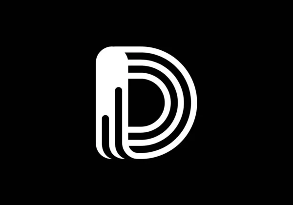 Witte Hoofdletter Grafisch Alfabet Symbool Voor Logo Affiche Uitnodiging Vectorillustratie — Stockvector