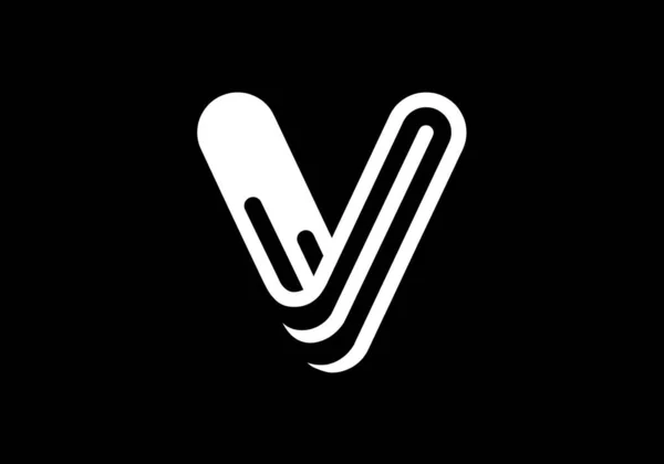 White Capital Letter Graphic Alphabet Symbol Logo Poster Invitation Vector — Stock Vector