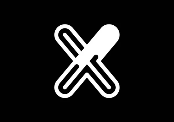 Lettere Maiuscole Bianche Simbolo Alfabeto Grafico Logo Poster Invito Illustrazione — Vettoriale Stock