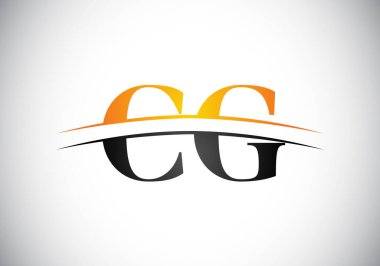 Yaratıcı modern iş tipografi vektör şablonlu ilk CG Harf Logosu. Yaratıcı Soyut Monogram Harfi CG