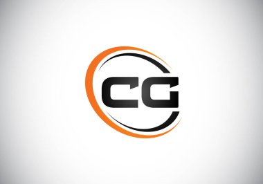Yaratıcı modern iş tipografi vektör şablonlu ilk CG Harf Logosu. Yaratıcı Soyut Monogram Harfi CG