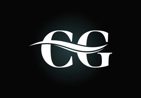 Yaratıcı Modern Tipografi Vektör Şablonlu Ilk Harf Logosu Yaratıcı Soyut — Stok Vektör