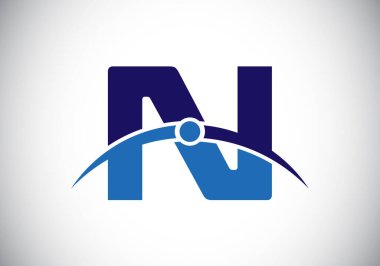 Yaratıcı modern iş tipografi vektör şablonu içeren harfli ilk logo. Dünya 'nın Atmosfer Logosu Kavramı