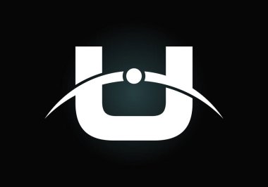 Yaratıcı modern iş tipografisi vektör şablonlu U Mektup logosu. Dünya 'nın Atmosfer Logosu Kavramı