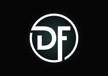 Yaratıcı modern iş tipografi vektör şablonlu ilk DF Harf Logosu. Yaratıcı Soyut Monogram Harfi DF