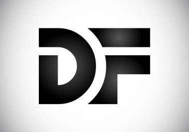 Yaratıcı modern iş tipografi vektör şablonlu ilk DF Harf Logosu. Yaratıcı Soyut Monogram Harfi DF