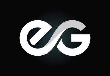 Yaratıcı modern iş tipografi vektör şablonu içeren E G harfli ilk logo. Yaratıcı Soyut Monogram Harfi E G
