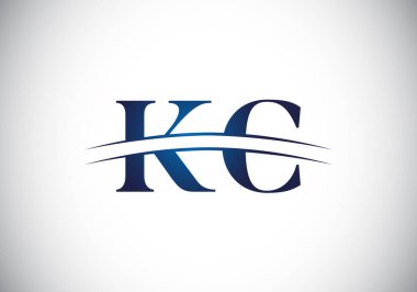 Yaratıcı modern iş tipografi vektör şablonlu KC Harf Logosu. Yaratıcı Soyut Monogram Harfi K C