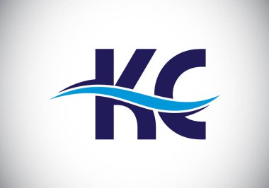 Yaratıcı modern iş tipografi vektör şablonlu KC Harf Logosu. Yaratıcı Soyut Monogram Harfi K C