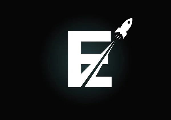 Αρχικό Αλφάβητο Μονογράμματος Λογότυπο Rocket Εικονίδιο Εμβλημα Γραμματοσειράς Σύγχρονος Λογότυπος — Διανυσματικό Αρχείο