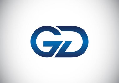 Yaratıcı modern iş tipografi vektör şablonlu GD Harf Logosu. Yaratıcı Soyut Monogram Harfi GD