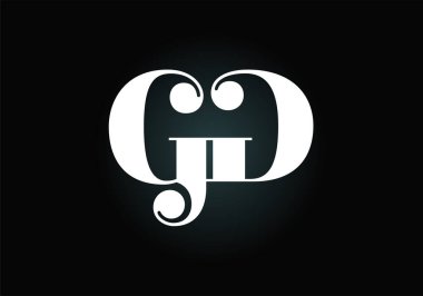 Yaratıcı modern iş tipografi vektör şablonlu GD Harf Logosu. Yaratıcı Soyut Monogram Harfi GD