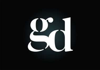 Yaratıcı modern iş tipografi vektör şablonlu GD Harf Logosu. Yaratıcı Soyut Monogram Harfi GD