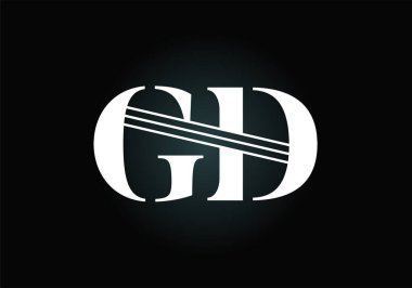 Yaratıcı modern iş tipografi vektör şablonlu GD Harf Logosu. Yaratıcı Soyut Monogram Harfi GD