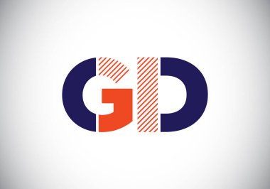 Yaratıcı modern iş tipografi vektör şablonlu GD Harf Logosu. Yaratıcı Soyut Monogram Harfi GD