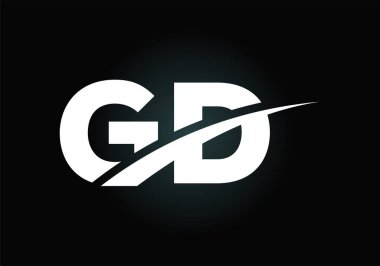 Yaratıcı modern iş tipografi vektör şablonlu GD Harf Logosu. Yaratıcı Soyut Monogram Harfi GD