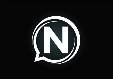 Baloncuklu sohbet ikonlu baş harfli harf alfabesi. Konuşmak, sohbet logosu konsepti. Bir danışmanlık şirketi ve şirket kimliği için modern logo tasarımı.