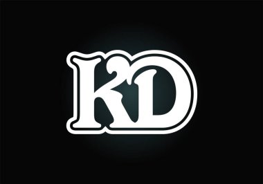 Yaratıcı modern iş tipografi vektör şablonlu K D harfli logo. Yaratıcı Soyut Monogram Harfi K D