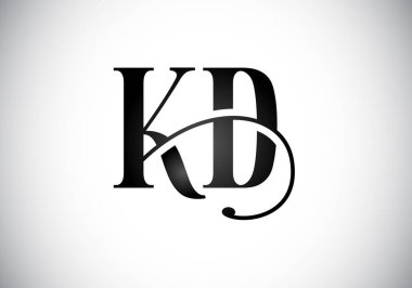 Yaratıcı modern iş tipografi vektör şablonlu K D harfli logo. Yaratıcı Soyut Monogram Harfi K D