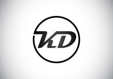 Yaratıcı modern iş tipografi vektör şablonlu K D harfli logo. Yaratıcı Soyut Monogram Harfi K D
