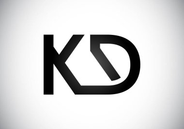 Yaratıcı modern iş tipografi vektör şablonlu K D harfli logo. Yaratıcı Soyut Monogram Harfi K D