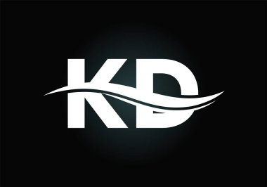 Yaratıcı modern iş tipografi vektör şablonlu K D harfli logo. Yaratıcı Soyut Monogram Harfi K D