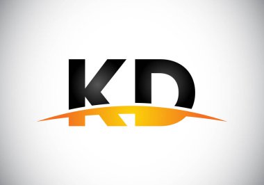 Yaratıcı modern iş tipografi vektör şablonlu K D harfli logo. Yaratıcı Soyut Monogram Harfi K D