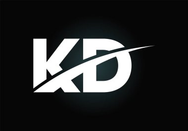 Yaratıcı modern iş tipografi vektör şablonlu K D harfli logo. Yaratıcı Soyut Monogram Harfi K D