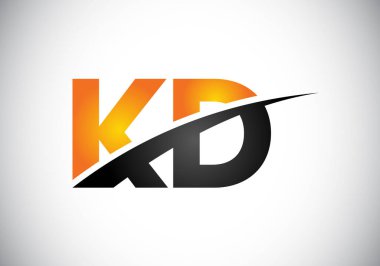 Yaratıcı modern iş tipografi vektör şablonlu K D harfli logo. Yaratıcı Soyut Monogram Harfi K D